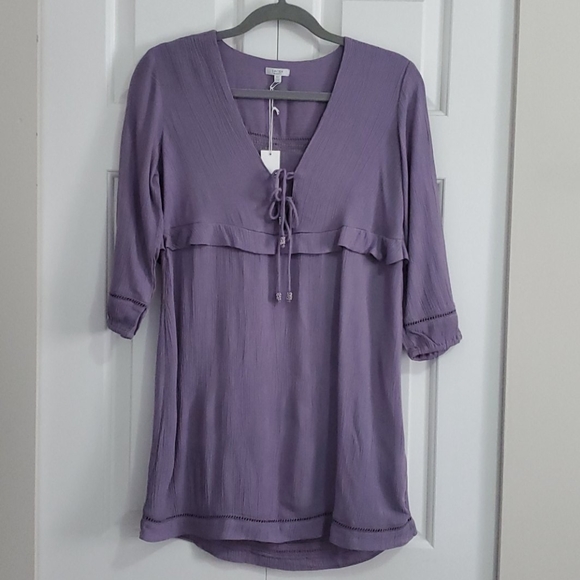 NWT Women's Tavik Purple Lavender Beach Cover Up Dress XS - Picture 2 of 7